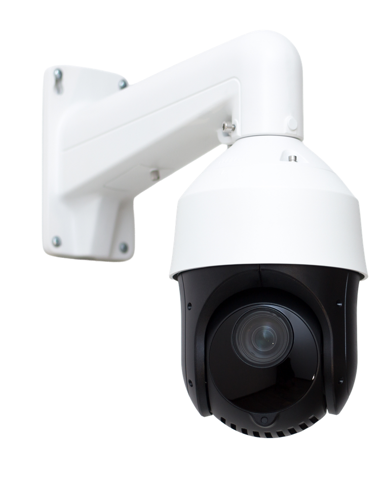 Cámara de videovigilancia instalada